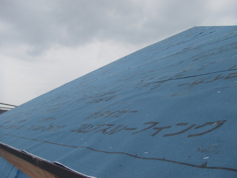 屋根のルーフィング(防水下地)工事 屋根のルーフィング(防水下地)工事