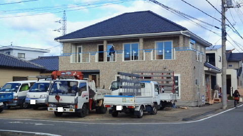最後の仕上げ工事中 最後の仕上げ工事中